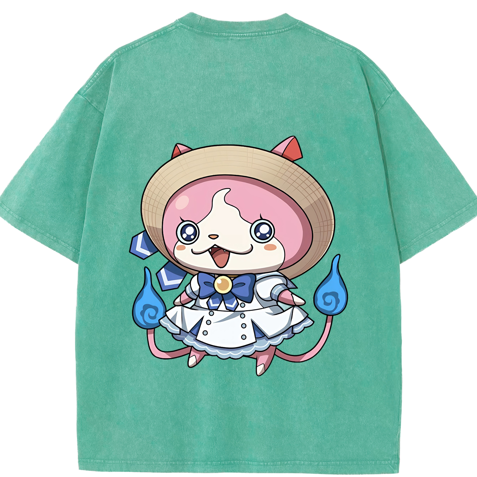 （画像用） 妖怪ウォッチ Yo-kai Watch 綿100% ヴィンテージ風 半袖Tシャツ（背面プリント）
